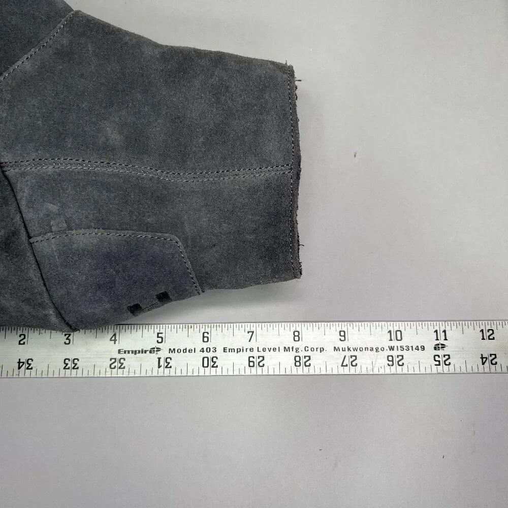 Toms Women's Size 9 Gray Suede Leather‎ Wedge Ankel Boots